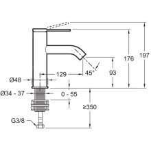 Смеситель для раковины без донного клапана Jacob Delafon Grands Boulevards E77958-4AND-CP