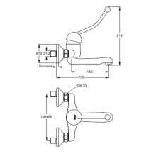 Смеситель для раковины Vidima Сева Профи B1700AA