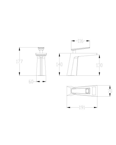Смеситель для раковины Bronze De Luxe Quadro A919
