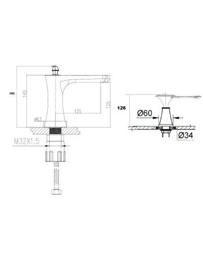 Смеситель для раковины Bronze De Luxe Yasmina 8003/B01