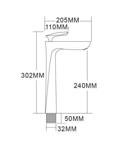 Смеситель для раковины Felice 9025 B cromo bianco