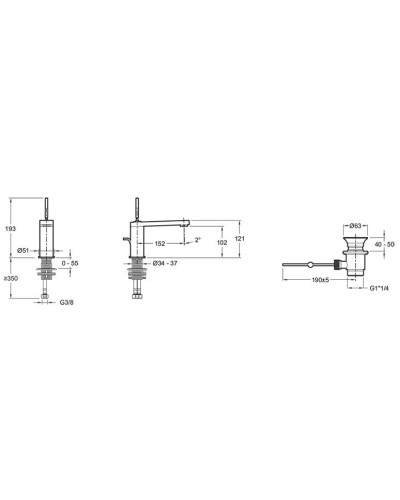 Смеситель для раковины Jacob Delafon Composed E73158-CP Хром