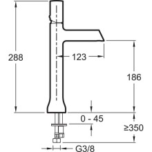Смеситель для раковины без донного клапана Jacob Delafon Toobi E8960-CP