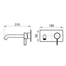 Смеситель для раковины без донного клапана Noken Lignage N197503621