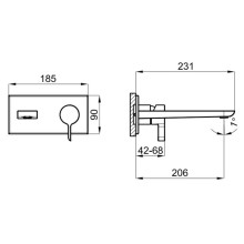 Смеситель для раковины без донного клапана Noken Oxo N113700081