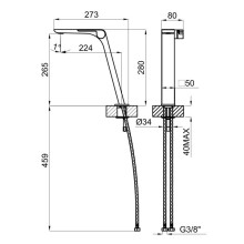 Смеситель для раковины без донного клапана Noken Oxo N113700037