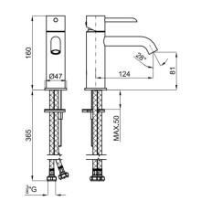 Смеситель для раковины без донного клапана Noken Round N200000290