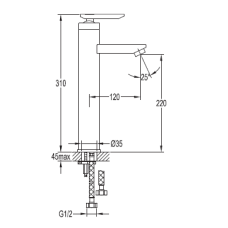 Смеситель на раковину Cezares SIESTA-F-LC-01-W0