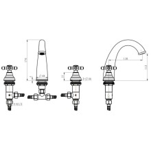Смеситель для раковины Boheme Camelia 317-Camelia