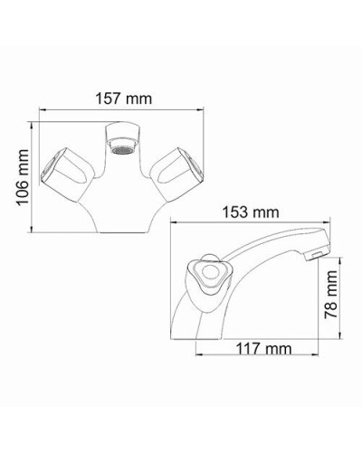 Смеситель для раковины WasserKRAFT Amper 2903 Хром