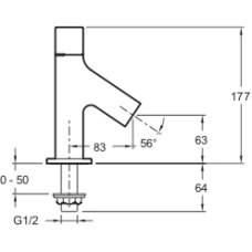 Кран для холодной воды Jacob Delafon Talan E10092RU-CP