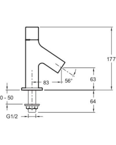 Кран для холодной воды Jacob Delafon Talan E10092RU-CP