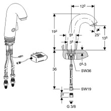 Смеситель для раковины Geberit HyTronic 115.722.21.1 Хром