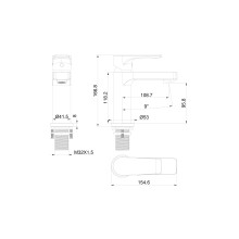 Смеситель для раковины WONZON & WOGHAND, Хром (WW-A40222-CR)