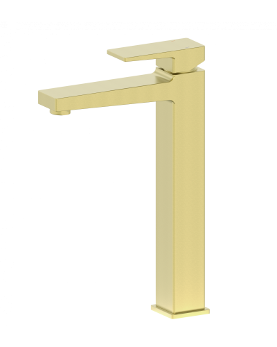 Смеситель для раковины высокий Wonzon & Woghand, Брашированное золото (WW-88019068-BG)