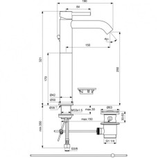 Смеситель для раковины с донным клапаном Ideal Standard Ceraline BC194AA