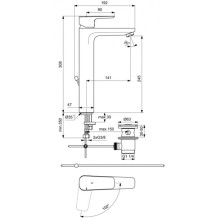 Смеситель для раковины с донным клапаном CoolStart Ideal Standard Ceraplan III BC572AA