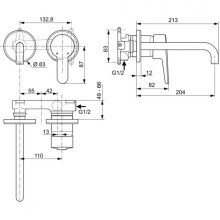 Смеситель для раковины без донного клапана Ideal Standard Connect Blue A5933AA