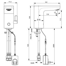 Инфракрасная электроника для раковины со смешиванием Ideal Standard Ceraplus A6146AA