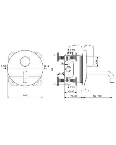 Инфракрасная электроника для раковины со смешиванием Ideal Standard Ceraplus A6150AA