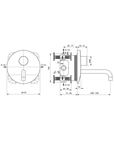 Инфракрасная электроника для раковины со смешиванием Ideal Standard Ceraplus A6153AA