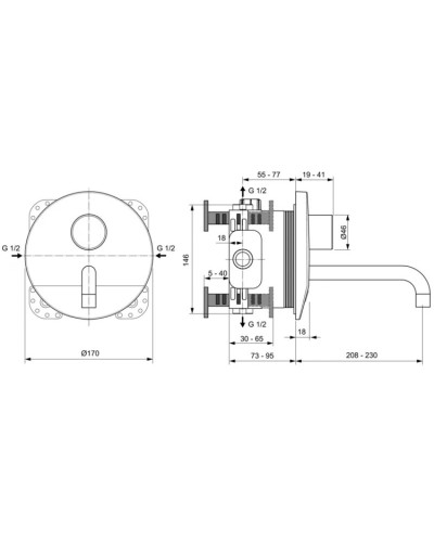 Инфракрасная электроника для раковины со смешиванием Ideal Standard Ceraplus A6154AA