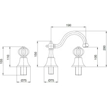Смеситель для раковины Migliore Olivia ML.OLV-5812.BI.BR
