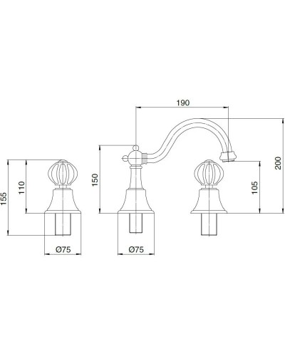 Смеситель для раковины Migliore Olivia ML.OLV-5812.BI.BR