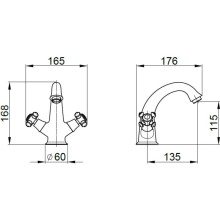Смеситель для раковины с донным клапаном Migliore Prestige 31600