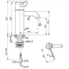 Термостат для раковины без донного клапана Ideal Standard Ceraplus 2.0 A6692AA