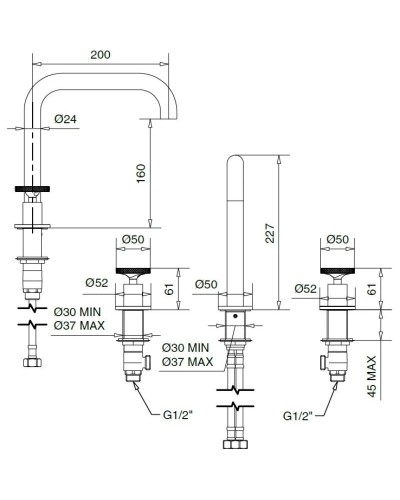 Смеситель для раковины Migliore Reversa 28206