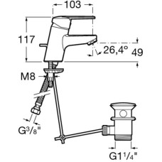 Смеситель для раковины с донным клапаном Roca Victoria 5A3N25C0M