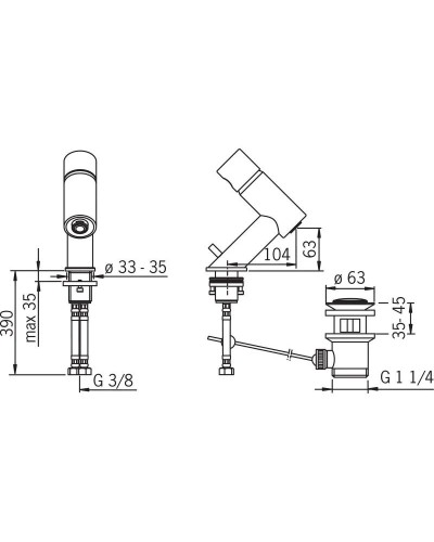 Смеситель для раковины Oras Alessi 8500F