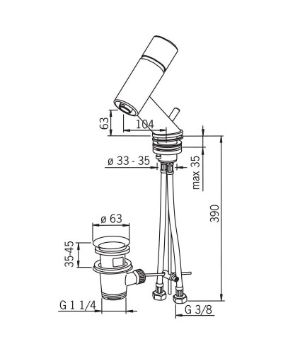 Смеситель для раковины Oras Alessi 8500F