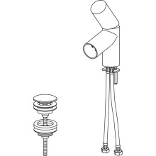 Смеситель для раковины с донным клапаном Oras Alessi Dot 8610F