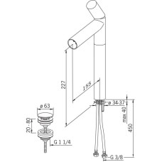 Смеситель для раковины с донным клапаном Oras Alessi Dot 8601F