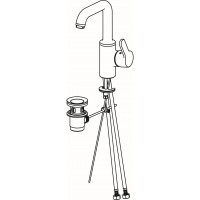 Смеситель для раковины с донным клапаном Oras Aquita 2933F