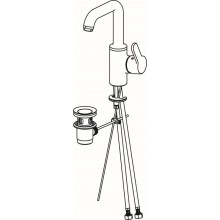 Смеситель для раковины с донным клапаном Oras Aquita 2933F