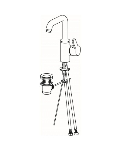 Смеситель для раковины с донным клапаном Oras Aquita 2933F