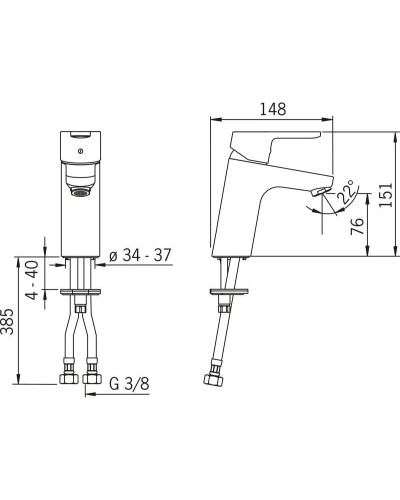 Смеситель для раковины Oras Aquita 2911F