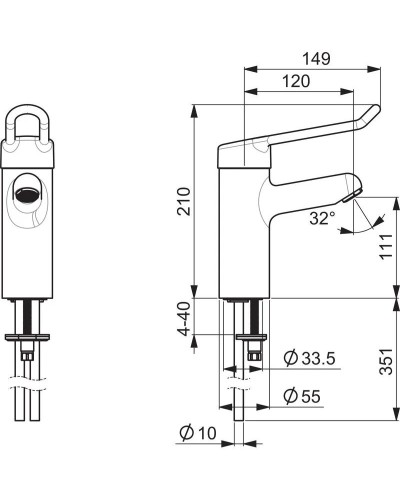 Смеситель для раковины Oras Medipro 5510B