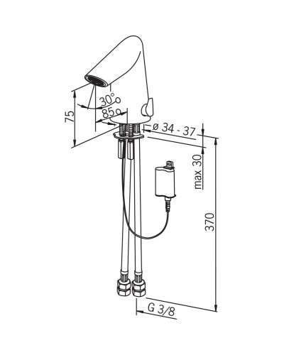 Смеситель для раковины, бесконтактный 6V Oras Optima 1714F
