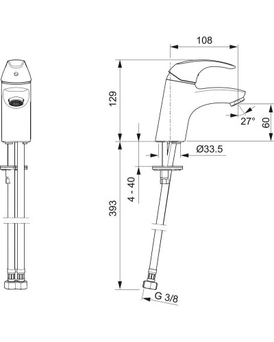 Смеситель для раковины Oras Polara 1411F