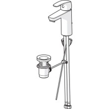 Смеситель для раковины с донным клапаном Oras Safira 1005F