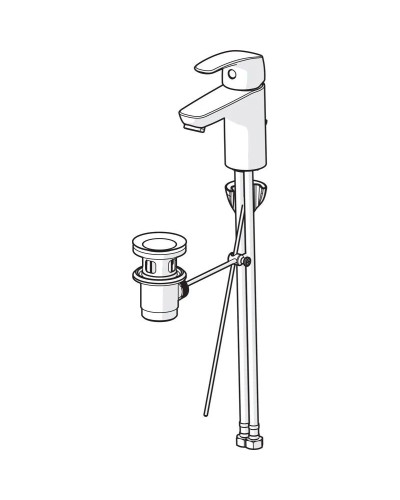 Смеситель для раковины с донным клапаном Oras Safira 1004F