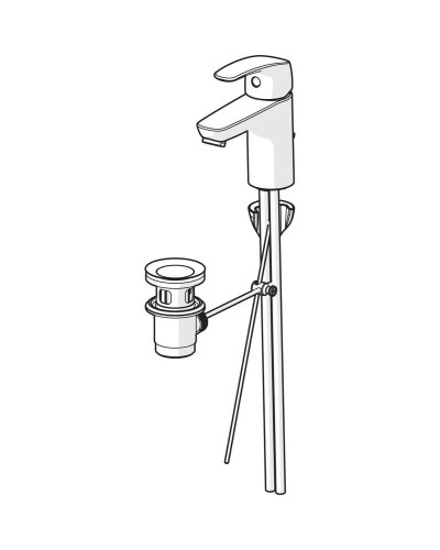 Смеситель для раковины с донным клапаном Oras Safira 1004