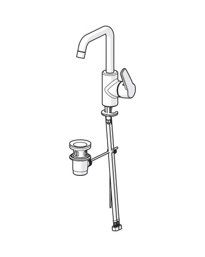 Смеситель для раковины с донным клапаном Oras Saga New 3909F