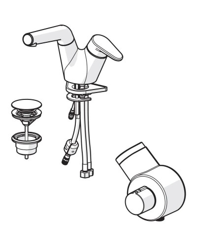 Термостат для раковины с донным клапаном Oras Signa 2213F