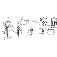 Термостат для раковины с донным клапаном Oras Signa 2213F