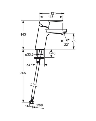 Смеситель для раковины Oras Twista 3810F
